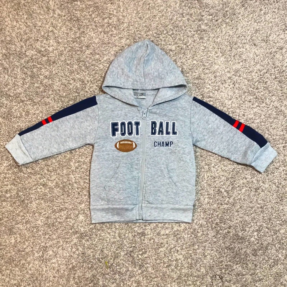 Victory League 2T Football Champ Zip Up Hoodie Sweatshirt Boys Kids